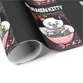 猫ラーメン汁子猫誕生日 ラッピングペーパー (ロールコーナー)