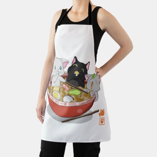 猫ラーメン猫 エプロン (インサイチュ)