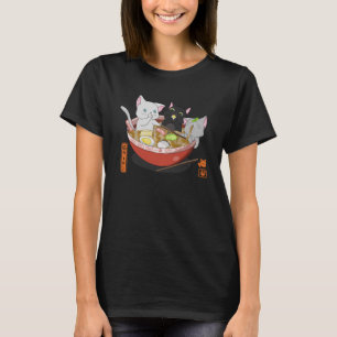 猫ラーメン猫 Tシャツ