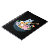 猫ラーメン虹LGBTQゲイレズビアンプライド同盟 ノートブック (左側)