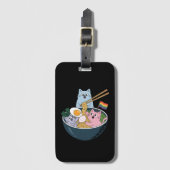 猫ラーメン虹LGBTQゲイレズビアンプライド同盟 ラゲッジタグ (正面縦)
