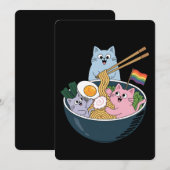猫ラーメン虹LGBTQゲイレズビアンプライド同盟 招待状 (正面/裏面)