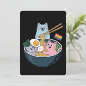猫ラーメン虹LGBTQゲイレズビアンプライド同盟 招待状 (スタンド正面)