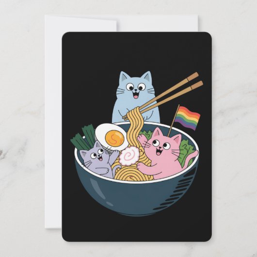 猫ラーメン虹LGBTQゲイレズビアンプライド同盟 招待状 (正面)