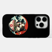 猫ラーメン 和風アート レトロスタイル Case-Mate iPhoneケース (裏面 (横))