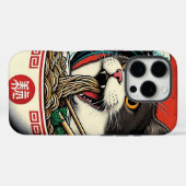 猫ラーメン 和風アート レトロスタイル Case-Mate iPhoneケース (裏面 (横))