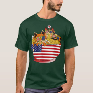 猫ラーメンAnime Americanおもしろい Flag Cats Of J Tシャツ