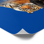 猫リフレクションフレンド猫好きかわいいトラ ポスター (角)