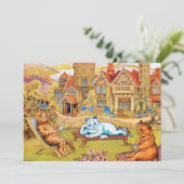 猫リラックスがナプスベリーの境内で サンキューカード (スタンド正面)