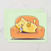 猫リラックスのはがき ポストカード (正面/裏面)