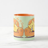 猫リラックスのマグカップ マグカップ (中央)