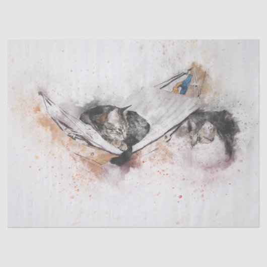 猫リラックスティッシュペーパー 薄葉紙 (正面)