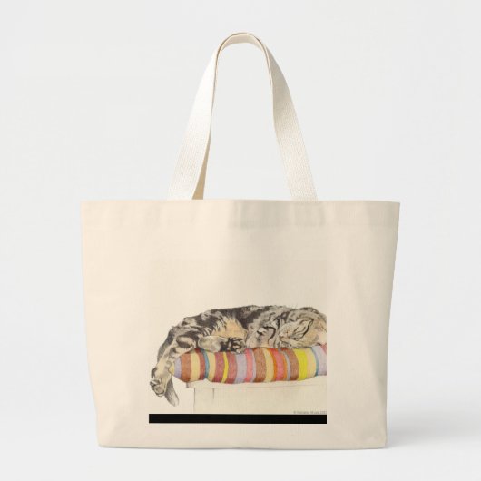 猫リラックスバッグ ラージトートバッグ (正面)