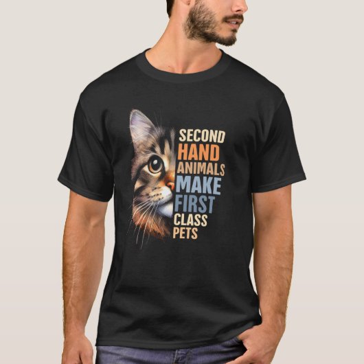 猫レスキューのお母さん中古動物が最初にクラスを Tシャツ (正面)