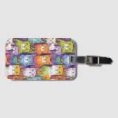 猫レディーキュートな猫芸術 ラゲッジタグ (正面横)