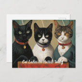 猫レディースはハリス/ワルツに投票 ポストカード (正面/裏面)