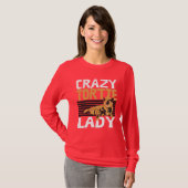 猫レディートッティ髪なし猫ママ Tシャツ (正面フル)