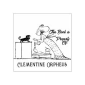 猫レディーブック図書館 |インクスタンプ ラバースタンプ (インプリント)