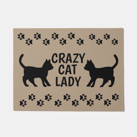 猫レディ熱狂するバイマックフルドアマットラグ ドアマット (正面)