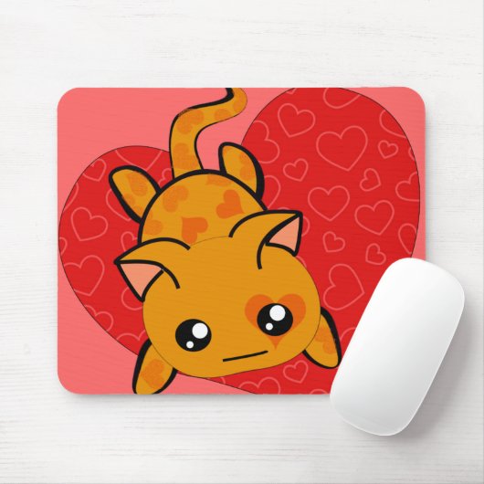 猫レディ熱狂するー超かわいいかわいいアニメ子猫 マウスパッド (マウス)