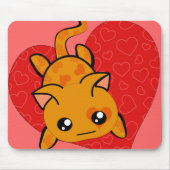 猫レディ熱狂するー超かわいいかわいいアニメ子猫 マウスパッド (正面)