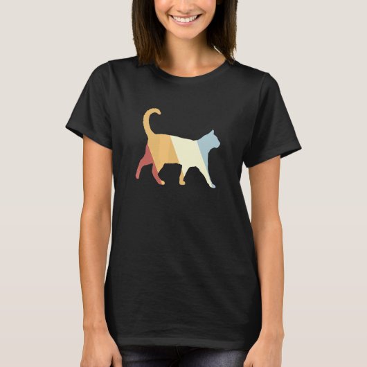 猫レトロヴィンテージ7 Tシャツ (正面)