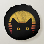 猫レトロヴィンテージ ラウンドクッション (裏面)