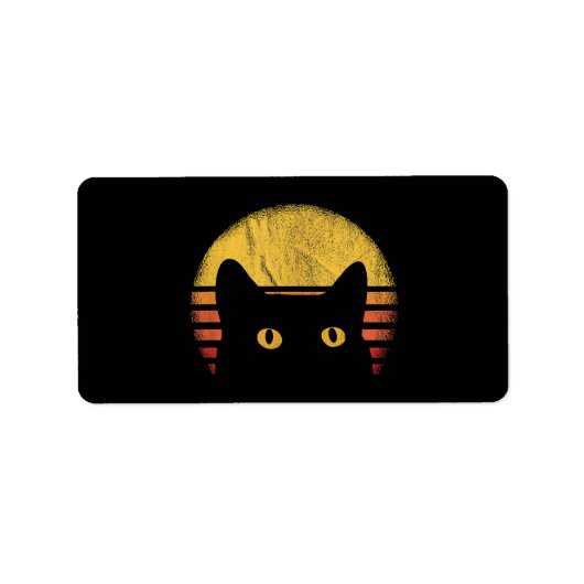 猫レトロヴィンテージ ラベル (正面)