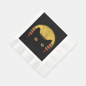 猫レトロヴィンテージ 縁ありランチョンナプキン (角)