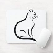 猫レメカッコいいラスらせん線芸術動物 マウスパッド (マウス)