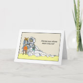 猫ロシアのカップル結婚おめでとう カード (正面)