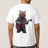 猫ロッカー遊ズ・ザ・ギター Tシャツ (裏面)