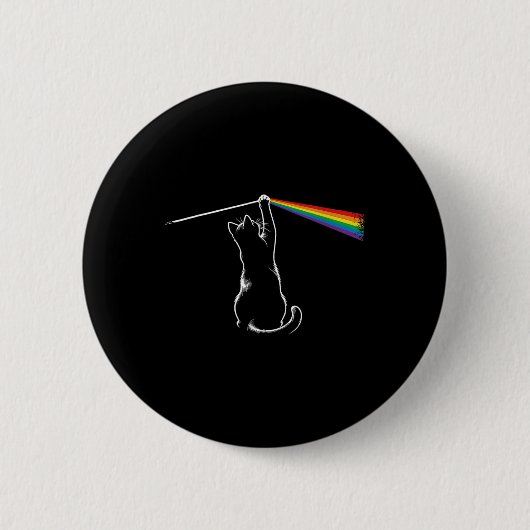 猫ロックおもしろい音楽ギフト女性キッズ男性の自閉症フー 缶バッジ (正面)