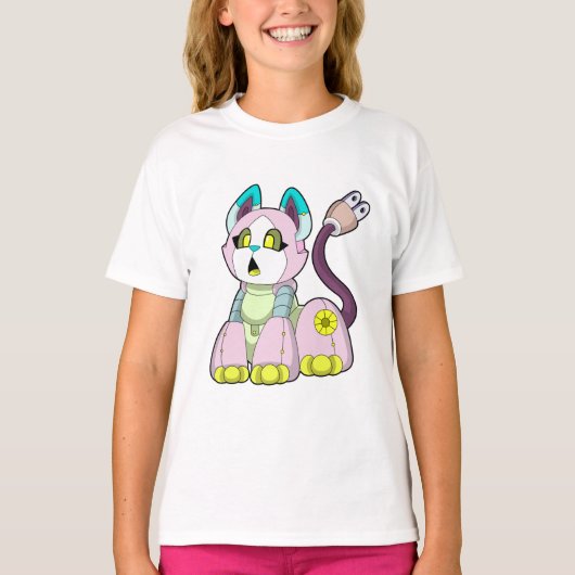 猫ロボット Tシャツ (正面)