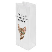 猫ワインの文法を黙って修正してるバッグ ワインギフトバッグ (裏面アングル)