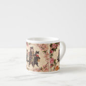 猫ヴィンテージかわいらしアンティーク子猫 エスプレッソカップ (正面右)