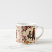 猫ヴィンテージかわいらしアンティーク子猫 エスプレッソカップ (右)