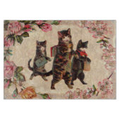 猫ヴィンテージかわいらしアンティーク子猫 カッティングボード (正面)