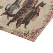 猫ヴィンテージかわいらしアンティーク子猫 カッティングボード (角)