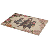 猫ヴィンテージかわいらしアンティーク子猫 カッティングボード (角)