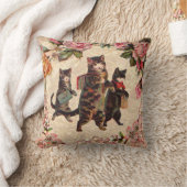 猫ヴィンテージかわいらしアンティーク子猫 クッション (ブランケット)