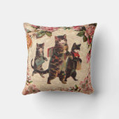 猫ヴィンテージかわいらしアンティーク子猫 クッション (裏面)