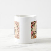 猫ヴィンテージかわいらしアンティーク子猫 コーヒーマグカップ (中央)