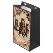 猫ヴィンテージかわいらしアンティーク子猫 スモールペーパーバッグ (正面アングル)