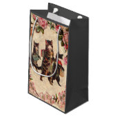 猫ヴィンテージかわいらしアンティーク子猫 スモールペーパーバッグ (裏面アングル)