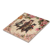 猫ヴィンテージかわいらしアンティーク子猫 タイル (側面)