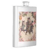 猫ヴィンテージかわいらしアンティーク子猫 フラスク (右)