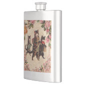 猫ヴィンテージかわいらしアンティーク子猫 フラスク (左)