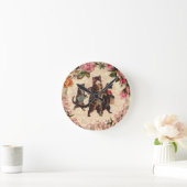 猫ヴィンテージかわいらしアンティーク子猫 ラウンド壁時計 (ホーム)