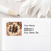 猫ヴィンテージかわいらしアンティーク子猫 ラベル (インサイチュ)